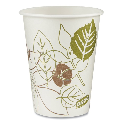 Cups | Dixie 2338PATH Pathways 8 oz. Paper Hot Cups (50/Pack) image number 0