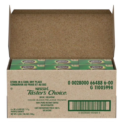Coffee - Decaffeinated | Nescafe 11005994 0.06 oz Taster's Choice Stick Pack - Decaf (480/Carton) image number 0