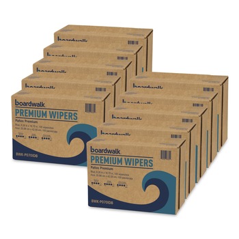 Boardwalk BWK-P070IDB 8.26 in. x 16.75 in. Hydrospun Wipers - Blue (1000/Carton)