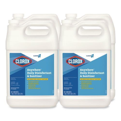 Disinfecting & Cleaning Solutions | Clorox 31651 128 oz. Bottle Anywhere Daily Disinfectant and Sanitizer (4/Carton) image number 0