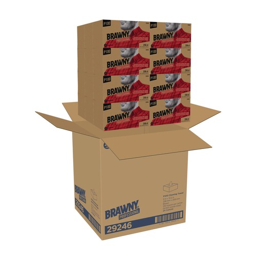 Cleaning Cloths & Wipes | Georgia-Pacific 29246 All Purpose Wipers 1-Ply 9 x 10.25 Brown 250 Wipers/Box 24 Boxes/Carton image number 0