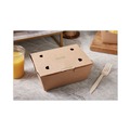 Food Containers & Lids | Pactiv Corp. NOB03KECTE 6.54 in. x 4-1/2 in. x 3.25 in. EarthChoice Tamper Evident OneBox Paper Box - Kraft (160/Carton) image number 3