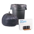 Low-Density Trash Bags | Boardwalk H7658TGKR01 38 in. x 58 in. 60 gal. 0.95 mil Recycled Low-Density Polyethylene Can Liners - Black (100/Carton) image number 1