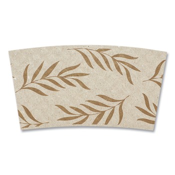 CUP SLEEVES | World Centric SL-PA-ME Hot Cup Sleeves Fits 8 oz. Cups - Natural (1000/Carton)