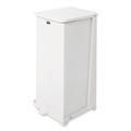 Waste Receptacles | Rubbermaid Commercial FGST24EPLWH 13 gal. Defenders Heavy-Duty Steel Step Can - White image number 1