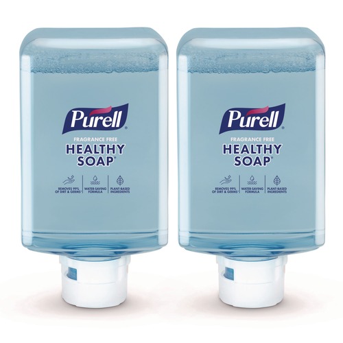 Soap Refills | PURELL 8385-02 HEALTHY SOAP 1,200 mL Refill Foam with CLEAN RELEASE Technology For ES10 Dispensers - Fragrance Free (2/Carton) image number 0