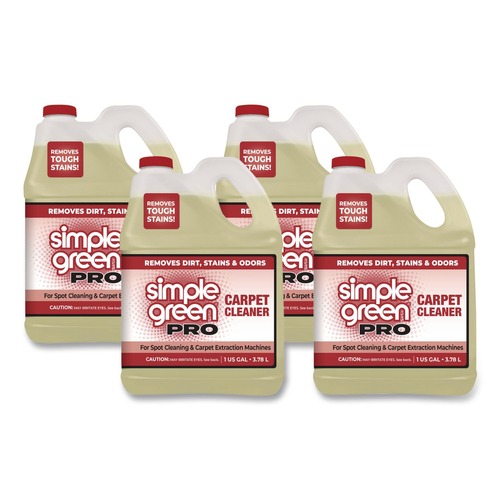 Carpet Cleaners | Simple Green 0510100406128 1 Gallon Pro Carpet Cleaner - Unscented (4/Carton) image number 0