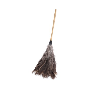 Boardwalk BWK31FD 16 in. Wood Handle 12 in. Gray Bristle Professional Ostrich Feather Duster