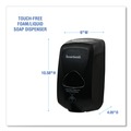Soap Dispensers | Boardwalk 2730-12-GCE00LP 6 in. x 4.05 in. x 10.58 in. 1200 mL Touch-Free Foam Soap Dispenser - Black image number 2