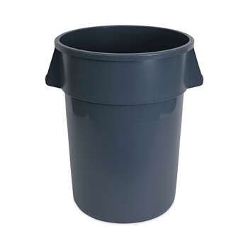 OUTDOOR WASTE RECEPTACLES | Boardwalk 3485199 44-Gallon Round Plastic Waste Receptacle - Gray