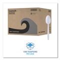 Disposable Spoons | Boardwalk BWKTSHWPPWIW Heavyweight Wrapped Polypropylene Teaspoon Cutlery - White (1000/Carton) image number 3