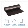 Low-Density Trash Bags | Boardwalk X6639SKKR01 33 in. x 39 in. 33 gal. 1.2 mil Recycled Low-Density Polyethylene Can Liners - Black (100/Carton) image number 4