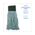 Mop Heads | Boardwalk BWK1400MCT EchoMop with Looped-End Synthetic/Cotton Wet Mop Head - Medium, Blue (12/Carton) image number 5