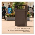 Waste Receptacle Lids | Rubbermaid Commercial FG256V00BRN 23 in. x 26.63 in. x 13 in. Hooded Top Glutton Receptacle without Door - Brown image number 2