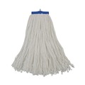 Mop Heads | Boardwalk BWK716REA 16 oz. Rayon Cut-End Lie-Flat Wet Mop Head - White image number 0
