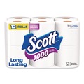 Perforated Roll & Hand Towels | Scott 10060 1-Ply 4.1 in. x 3.7 in. Septic Safe Toilet Paper - White (48/Carton) image number 1