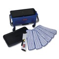 Finish Mops & Applicators | Rubbermaid Commercial FGQ050000000 27 Gallon Microfiber Floor Finishing System - Blue/Black/White image number 0
