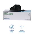 Food Service Disposable & Single Use Gloves | Boardwalk 396SBXA 4.4 mil Disposable General-Purpose Powder-Free Nitrile Gloves - Small, Black (100/Box) image number 5