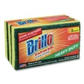 Scouring Pads & Sticks | Brillo 21031 Estracell 4.5 in. x 2.75 in. Heavy-Duty Scrub Sponge - Yellow/Green (8/Carton) image number 2