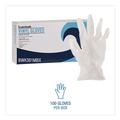 Janitorial Disposable & Single Use Gloves | Boardwalk BWK361MBX 3.6 mil 9.5 in. Long Powder-Free Exam Vinyl Gloves - Medium, Clear (100/Box) image number 4