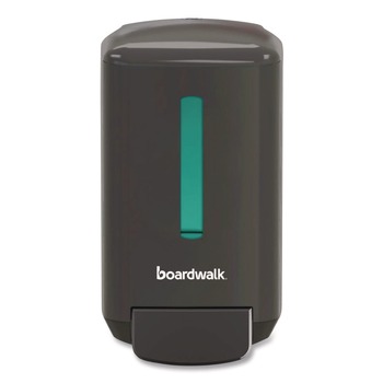 SOAP DISPENSERS | Boardwalk S5636 5.8 in. x 10.3 in. x 3.9 in. Manual Liquid Soap Dispenser - Black