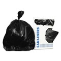 High-Density Trash Bags | Heritage Z6640WK R01 33 in. x 40 in. 22 mic 33 Gallon High-Density Waste Can Liners - Black (25 Bags/Roll, 10 Rolls/Carton) image number 1
