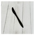 Disposable Knives | Boardwalk BWKKNIFEBLPP Mediumweight Polypropylene Plastic Knife Cutlery - Black (1000/Carton) image number 2