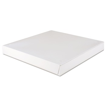 PIZZA BOXES | SCT SCH 1450 16 in. x 16 in. x 1.88 in. Paper Lock-Corner Pizza Boxes - White (100/Carton)