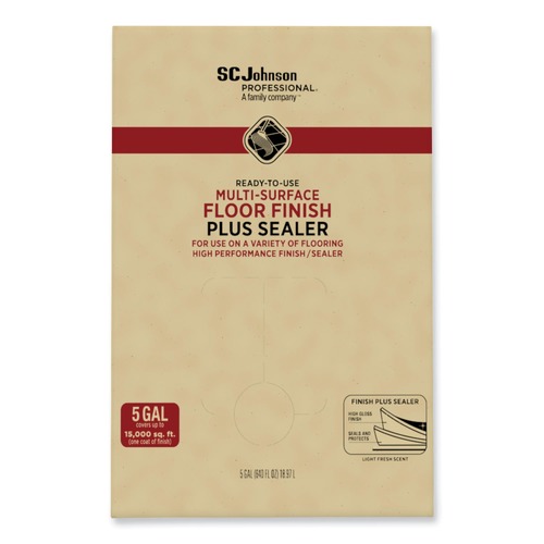 Floor Finishes | SC Johnson 362834 5 gal. Bag-in-Box Ready-To-Use Multi-Surface Floor Finish Plus Sealer - Light Fresh Scent image number 0