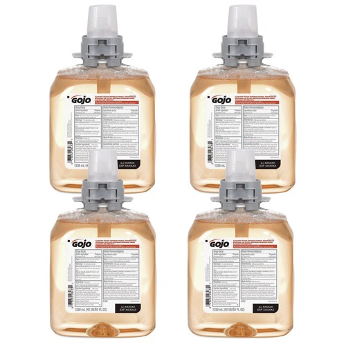 Soap Refills | GOJO Industries 5162-04 1250 mL Refill Luxury Foam Antibacterial Handwash - Fresh Fruit (4/Carton) image number 0