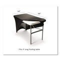 Perforated Roll & Hand Towels | Iceberg 16511 iGear 24 in. x 48 in. Polyester/Spandex Stretch-Fabric Table Cover - Black image number 8
