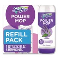 Floor Cleaners | Swiffer 80734047 25.3 oz PowerMop Cleaning Solution and Pads Refill Pack - Lavender (4/Carton) image number 4