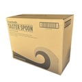 Disposable Spoons | Boardwalk BWKSOUPMWPPIW 4.86 in. Mediumweight Wrapped Polypropylene Plastic Soup Spoon Cutlery - White (1000/Carton) image number 2