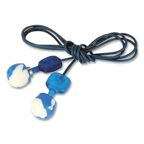 Ear Protection | Howard Leight by Honeywell TFTPOD30 TrustFit Trak 29 dB NRR Detectable Reusable Corded Foam Earplugs - One Size Fits Most Blue (1000/Carton) image number 0