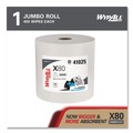Perforated Roll & Hand Towels | WypAll 41025 12.4 in. x 12.2 in. Power Clean Jumbo Roll X80 Heavy Duty Cloths - White (475/Roll) image number 1