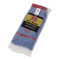 Mop Heads | Nexstep Commercial Products 97156 MaxiClean Loop-End Mop, Cotton/Synthetic, 20 oz, Blue image number 1