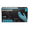Food Service Disposable & Single Use Gloves | Ammex INPF46100 5 mil Industrial Powder-Free Nitrile Gloves - Large, Blue (1000/Carton) image number 1