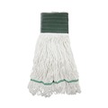 Mop Heads | Boardwalk BWKSP200M14DZ 14 oz. Medium Loop End Rayon Mop Head - White (1-Dozen) image number 0
