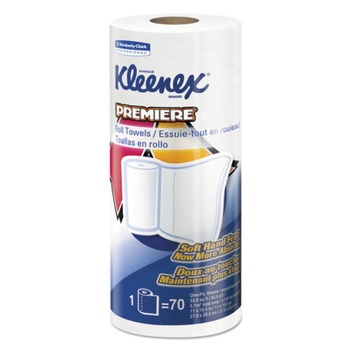 PAPER TOWELS | Kleenex 13964 11 in. x 10.4 in. Premiere Kitchen Roll Towels - White (70/Roll, 24 Rolls/Carton)