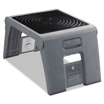 STEP STOOLS AND LADDERS | Cramer 50051PK-82 14 x 11.25 x 9.75 300 lb Capacity Folding 1-Step Stool - Slate