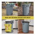 Indoor Waste Receptacles | Rubbermaid Commercial 2131929 BRUTE 44 gal Plastic Vented Wheeled Container - Gray image number 6
