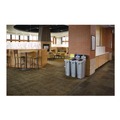 Indoor Waste Receptacles | Rubbermaid Commercial 2185052 Slim Jim Recycling Station Kit 1-Stream Bottles and Cans 23 gal Plastic Yellow/Gray image number 5