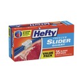 Resealable Bags | Hefty 00R88079 7 in. x 8 in. 32 oz. Slider Stand and Fill Freezer Storage Bags - Clear (35/Box) image number 1