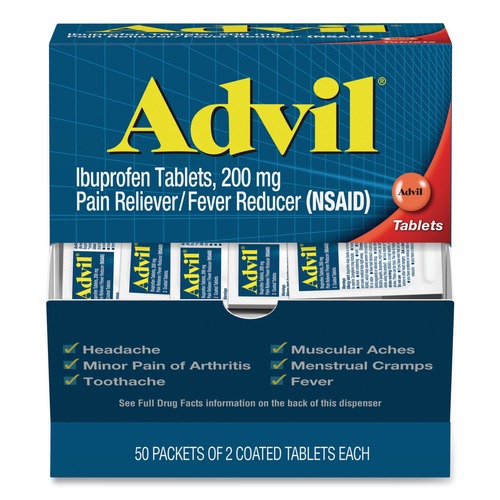 Medicines | Advil 015489 Ibuprofen Tablets (50/Box) image number 0