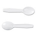 Disposable Spoons | AmerCareRoyal RTS3000 Polystyrene Taster Spoons - White (3000/Carton) image number 2