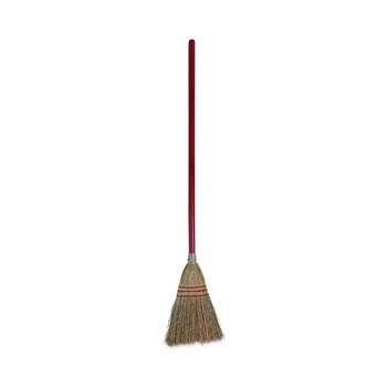 Boardwalk BWK951TEA 39 in. Corn Fiber Bristles Lobby/Toy Broom - Red