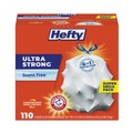 Drawstring & Kitchen Bags | Hefty E3-3368 23.75 in. x 24.88 in. 13 gal. Ultra Strong Drawstring Tall Kitchen Trash Bags - White (330/Carton) image number 3