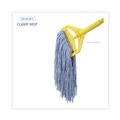 Mop Heads | Boardwalk BWK2024B #24 Cotton/Synthetic Fiber Cut-End Standard Mop Head - Blue (12/Carton) image number 4
