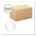 Souffle & Portion Cups | Vegware CF736 2 oz. - 4 oz. Compostable Plastic Portion Pot Lids - Clear (2000/Carton) image number 1