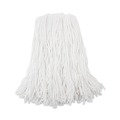 Mop Heads | Boardwalk BWK216RCT 16 oz. Rayon Premium Cut-End Wet Mop Heads - White (12/Carton) image number 0